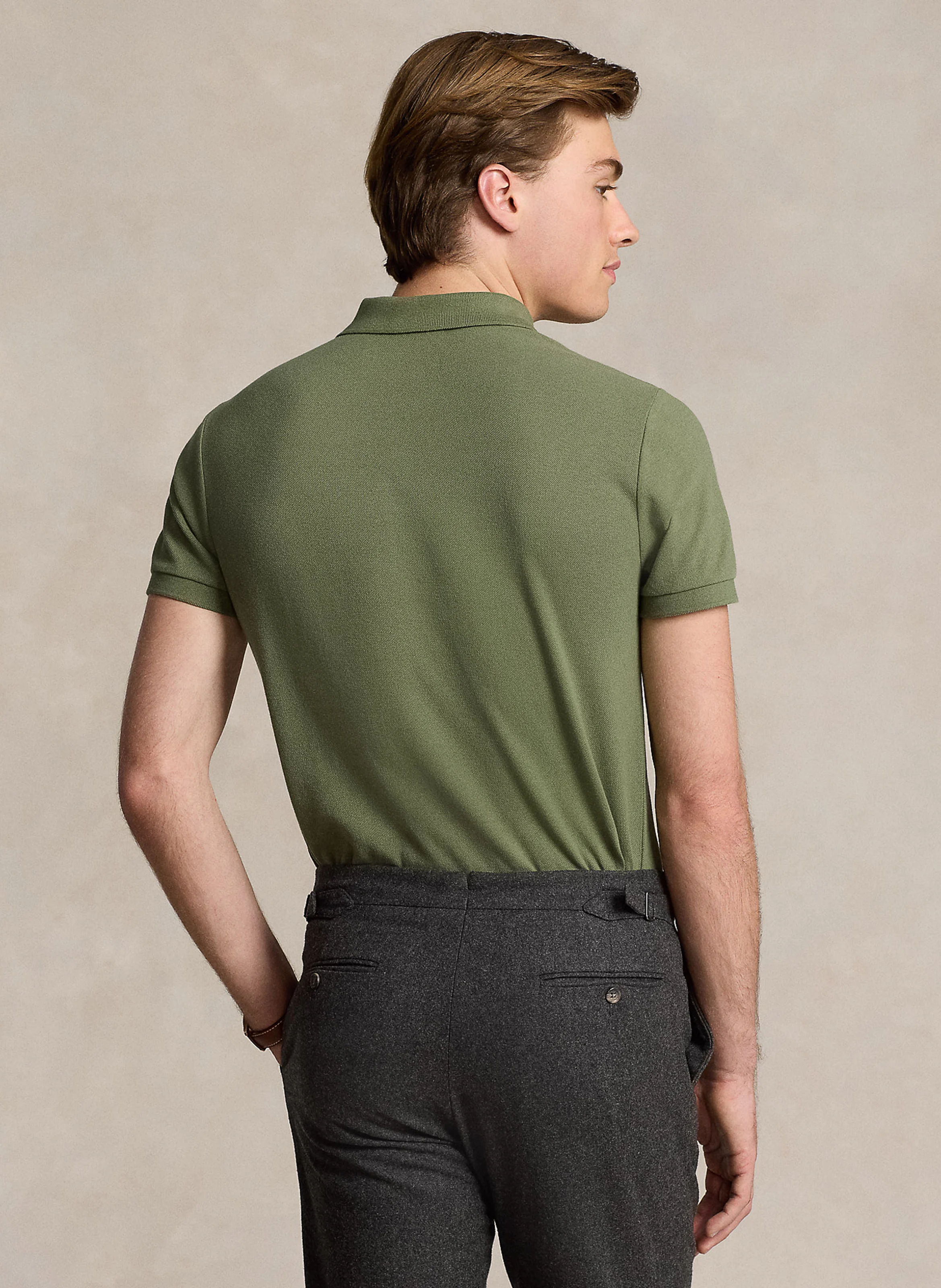 Polo custom-fit en coton piqué | Vert