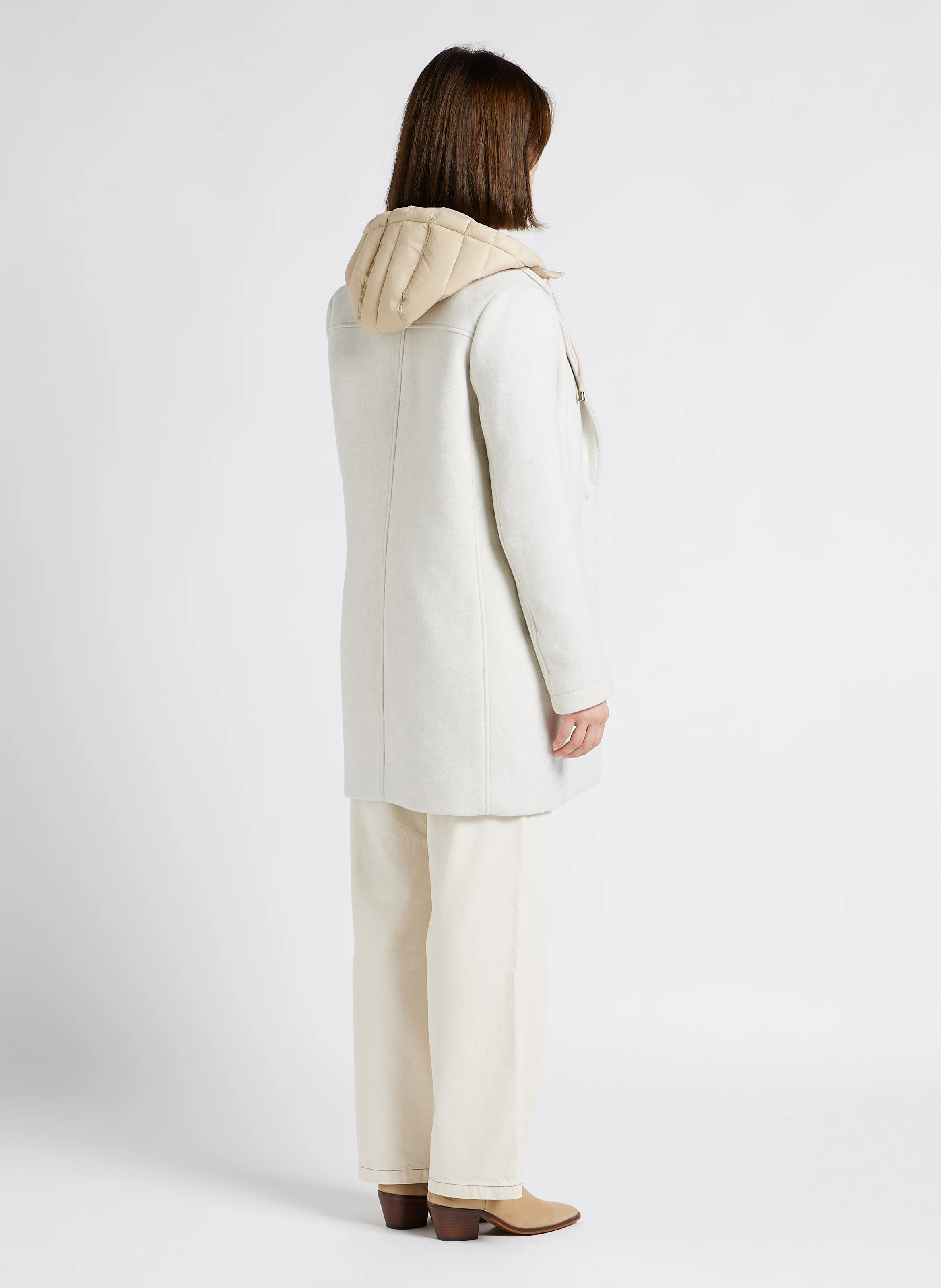 DIAMOND - Manteau col tailleur avec doudoune amovible | Beige