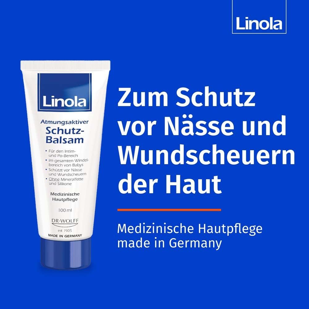Linola Schutz-Balsam - Wundschutzcreme bei Hautwolf oder gereizter Haut + Linola Gesicht 10ml GRATIS