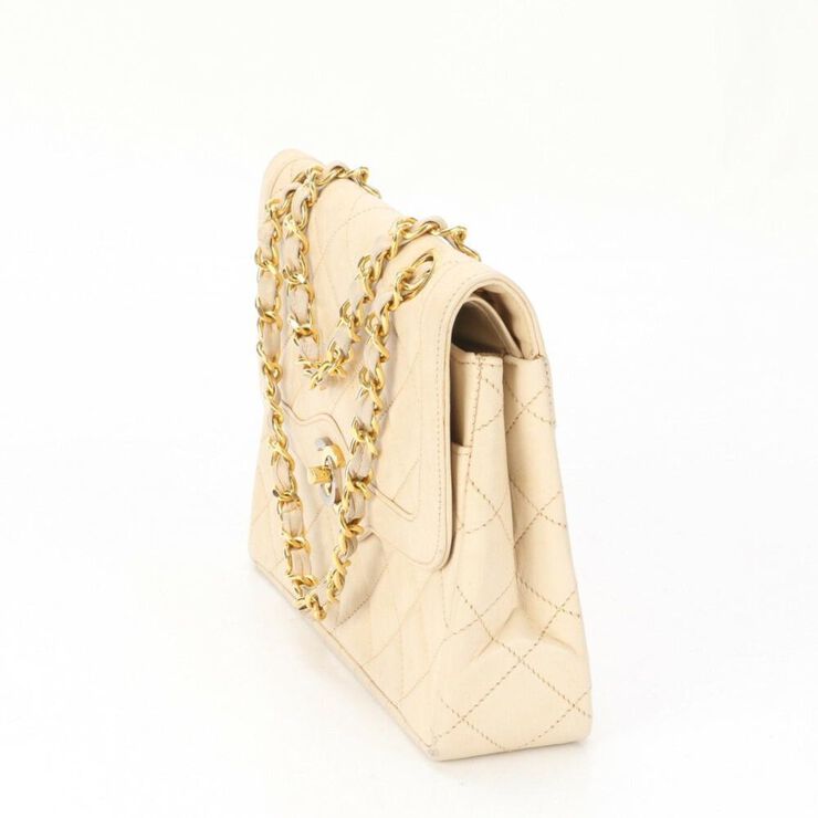 Chanel Vintage Chanel Flap Bag Beige