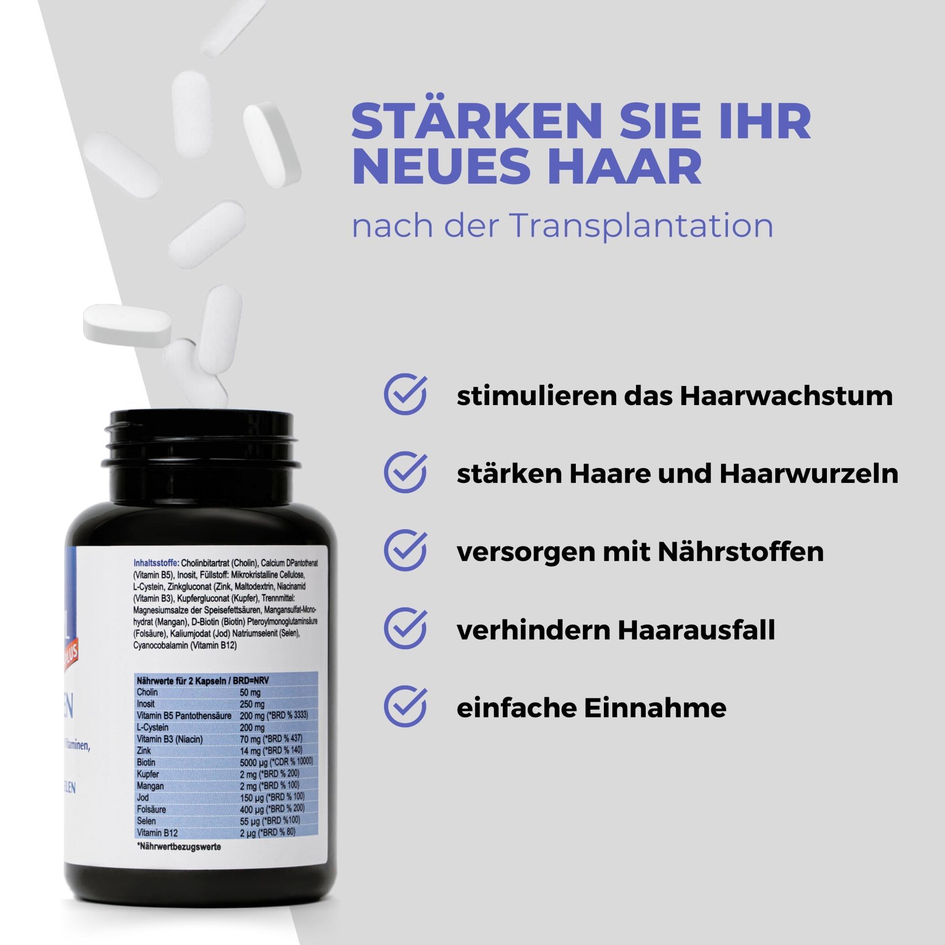 Evocapil Plus Vitamine gegen Haarausfall (Alopezie)