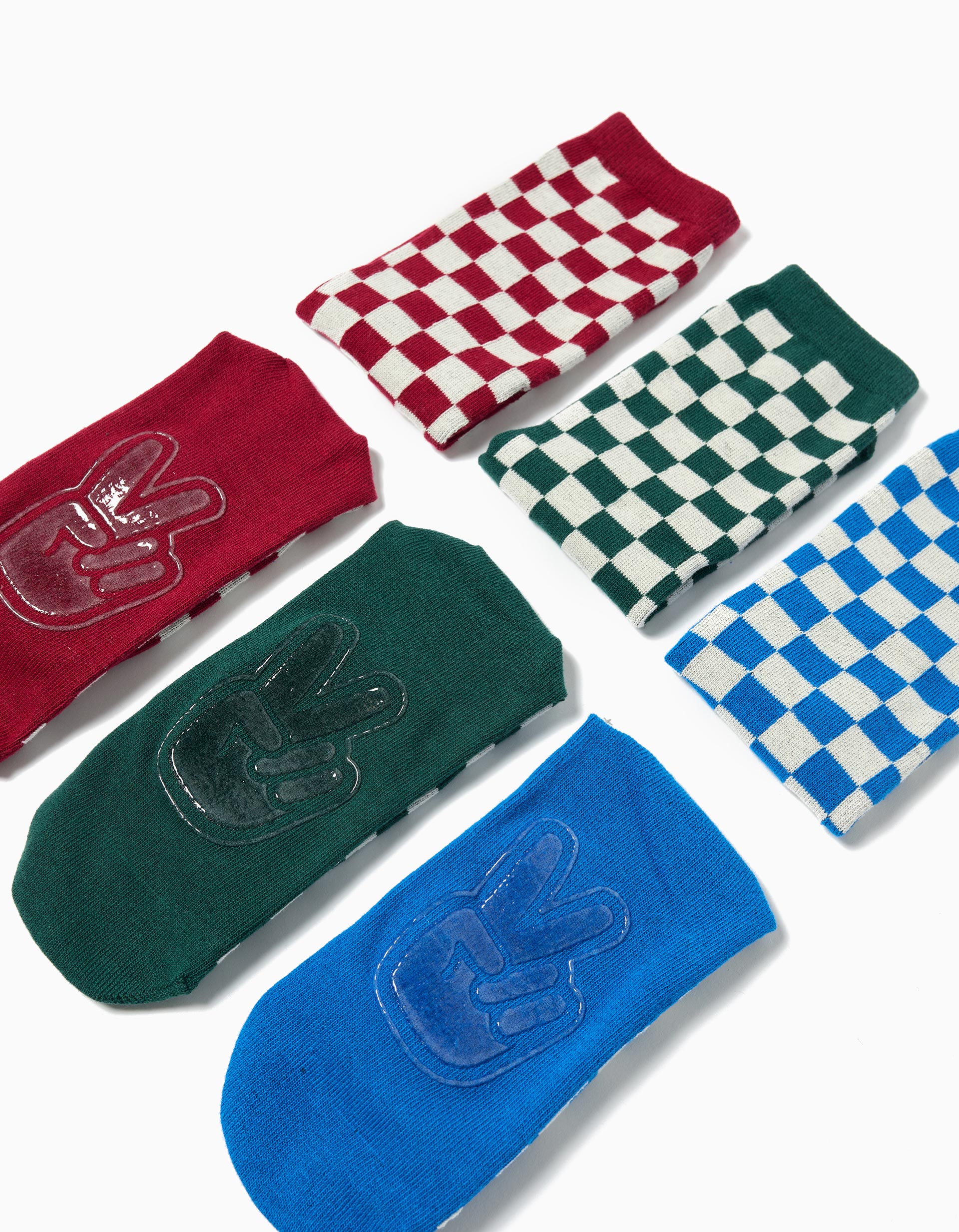 Pack 3 Pares de Meias Antiderrapantes, Menino, Multicolor