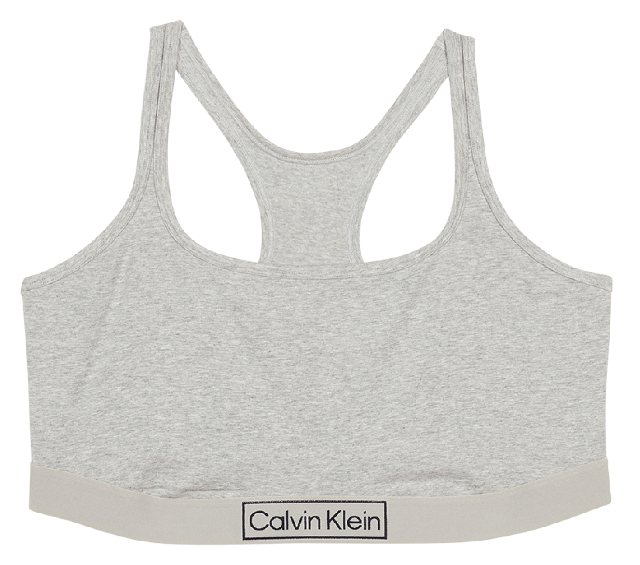 Brassière logo imprimé en coton mélangé| Gris
