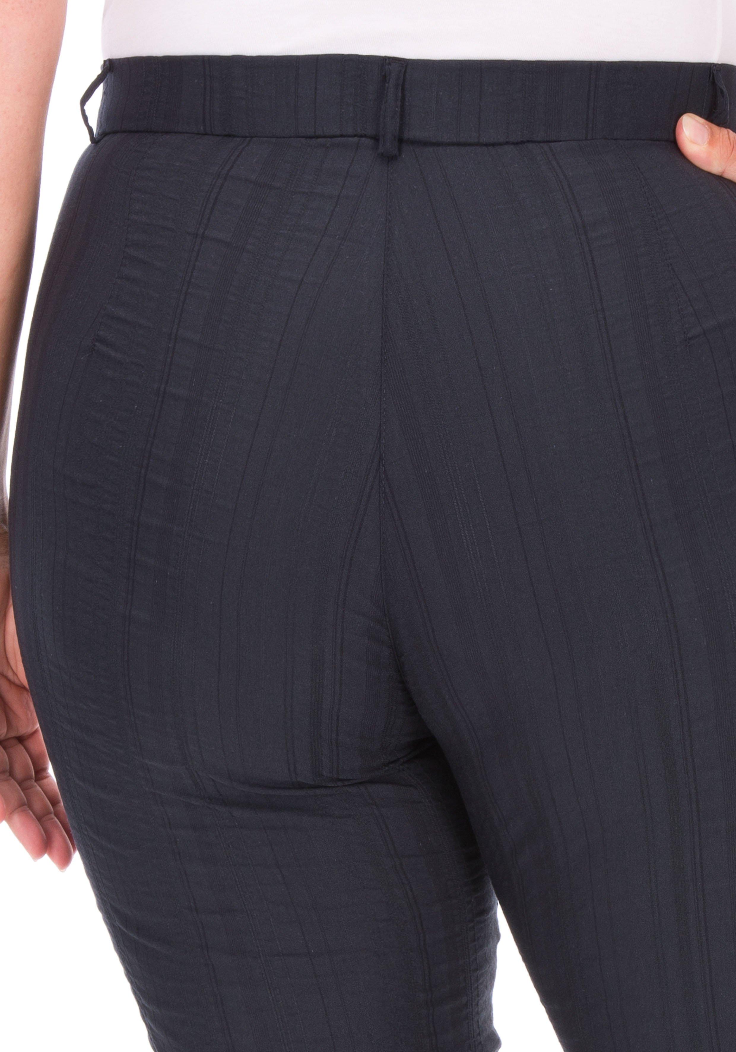 Gerade 7/8-Hose mit Komfortbund, bügelfreie Qualität