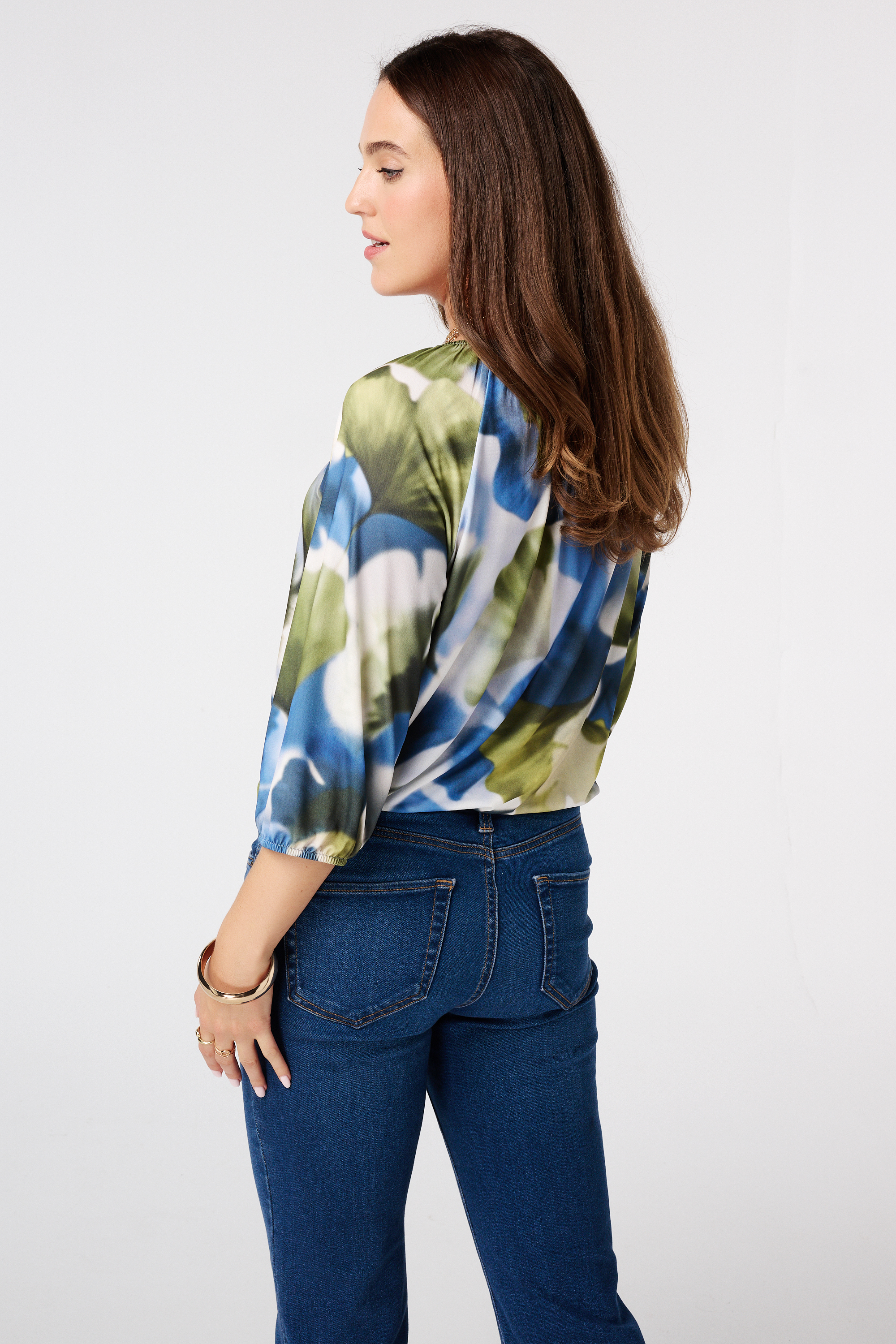Blouse met print Multi Green
