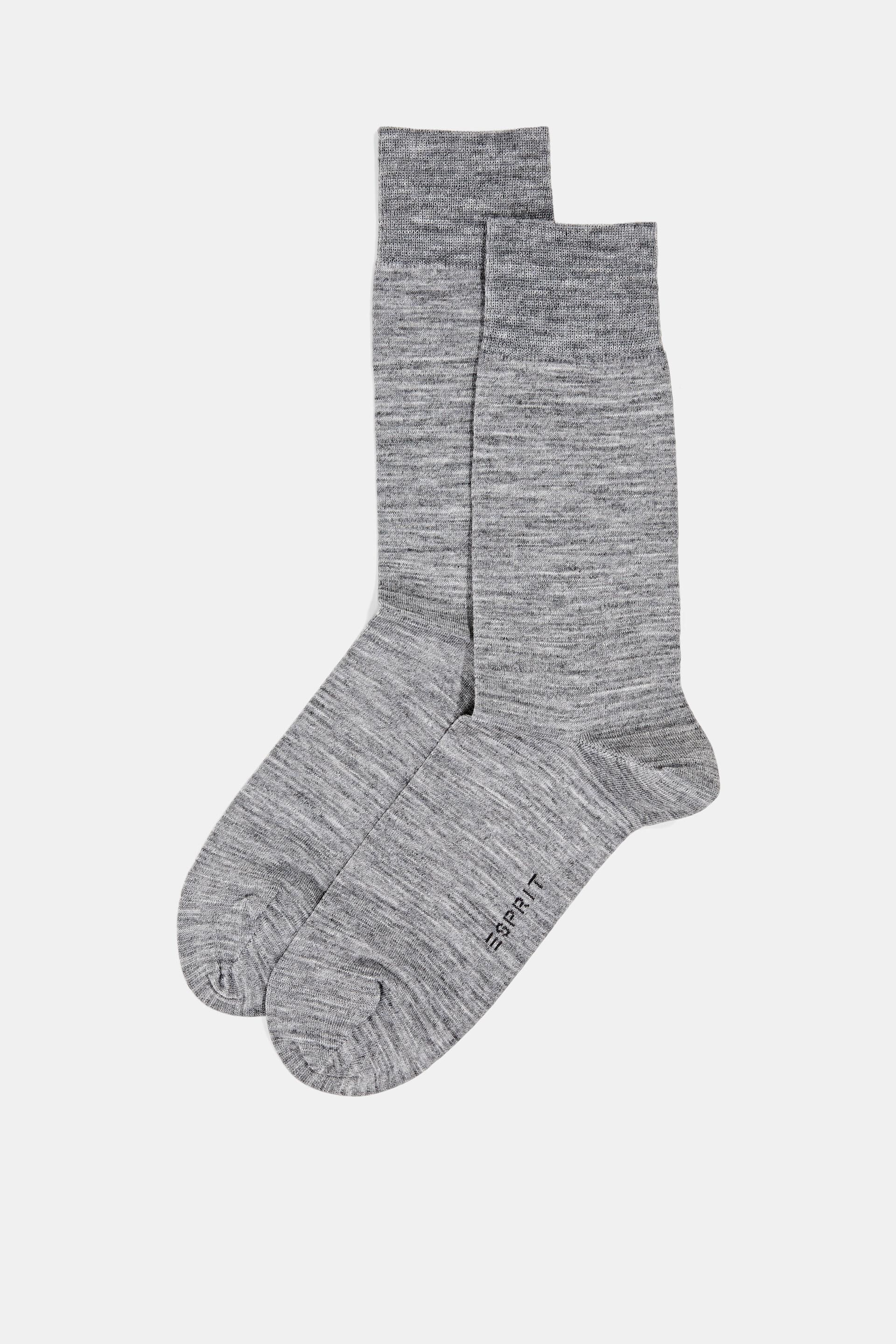 Lot de 2 paires de chaussettes en fine maille à teneur en laine vierge