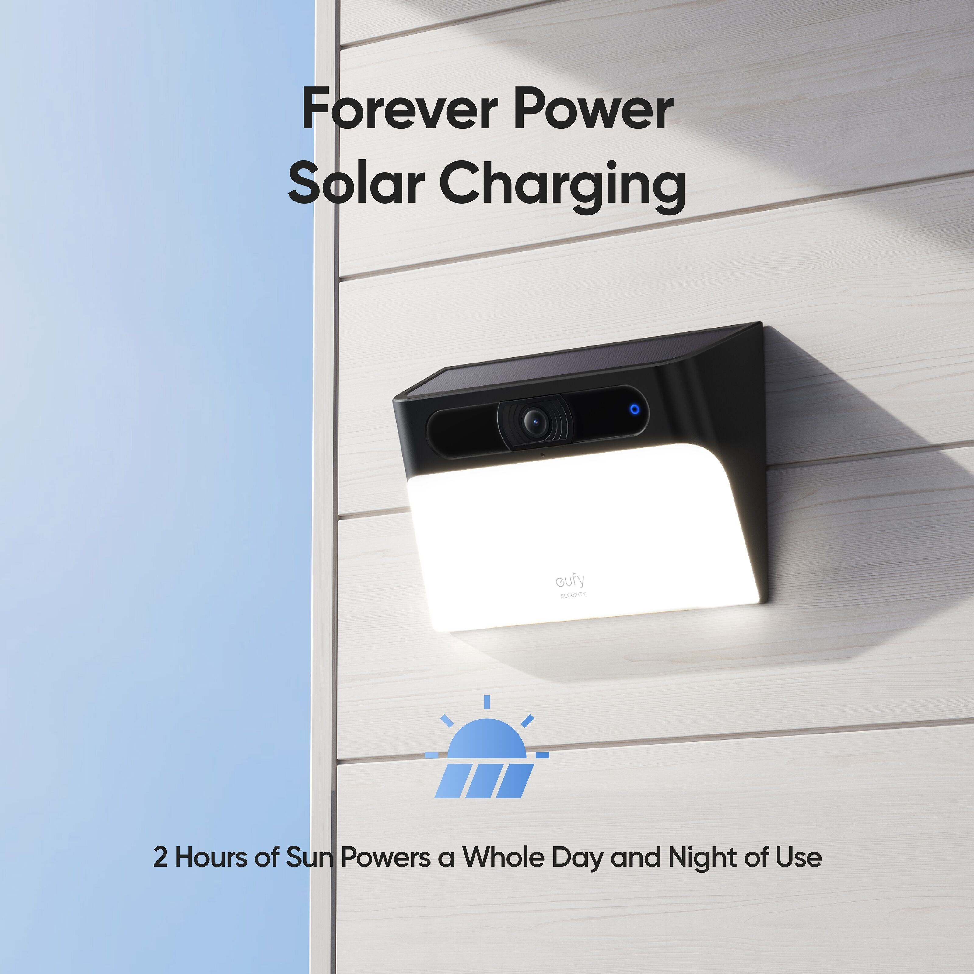 Eufy Solcelledrevet vegglampe med kamera S120