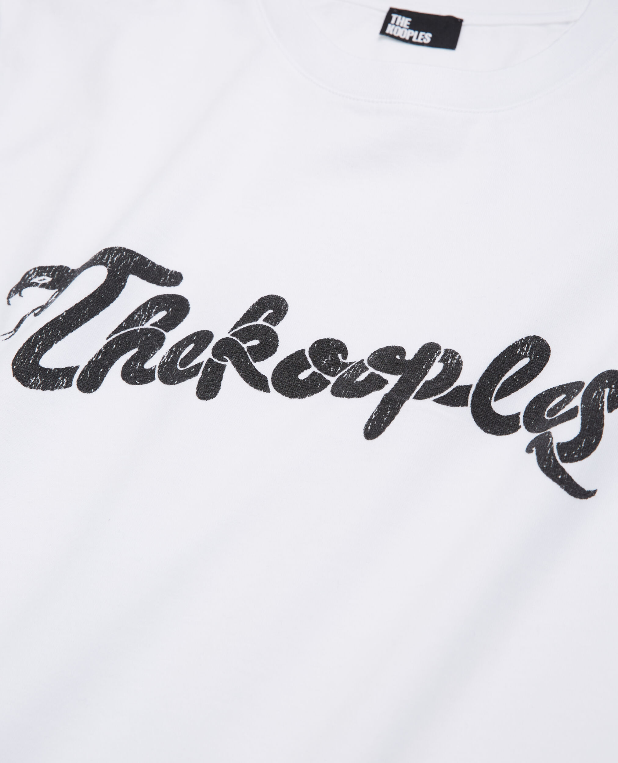 T-shirt blanc sérigraphié Snake logo