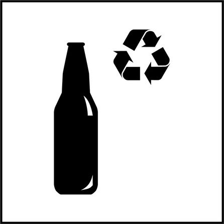 Panneau - Recyclage verre - ISO 7001
