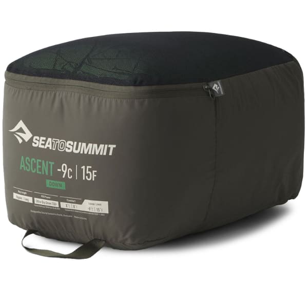 Sac de couchage SEA TO SUMMIT ASCENT -9C/15F DOWN SLEEPING BAG REGULAR GREEN