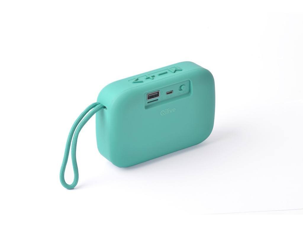 COLUNA PORTÁTIL QILIVE 600128295 VERDE BT 4W Q.1297