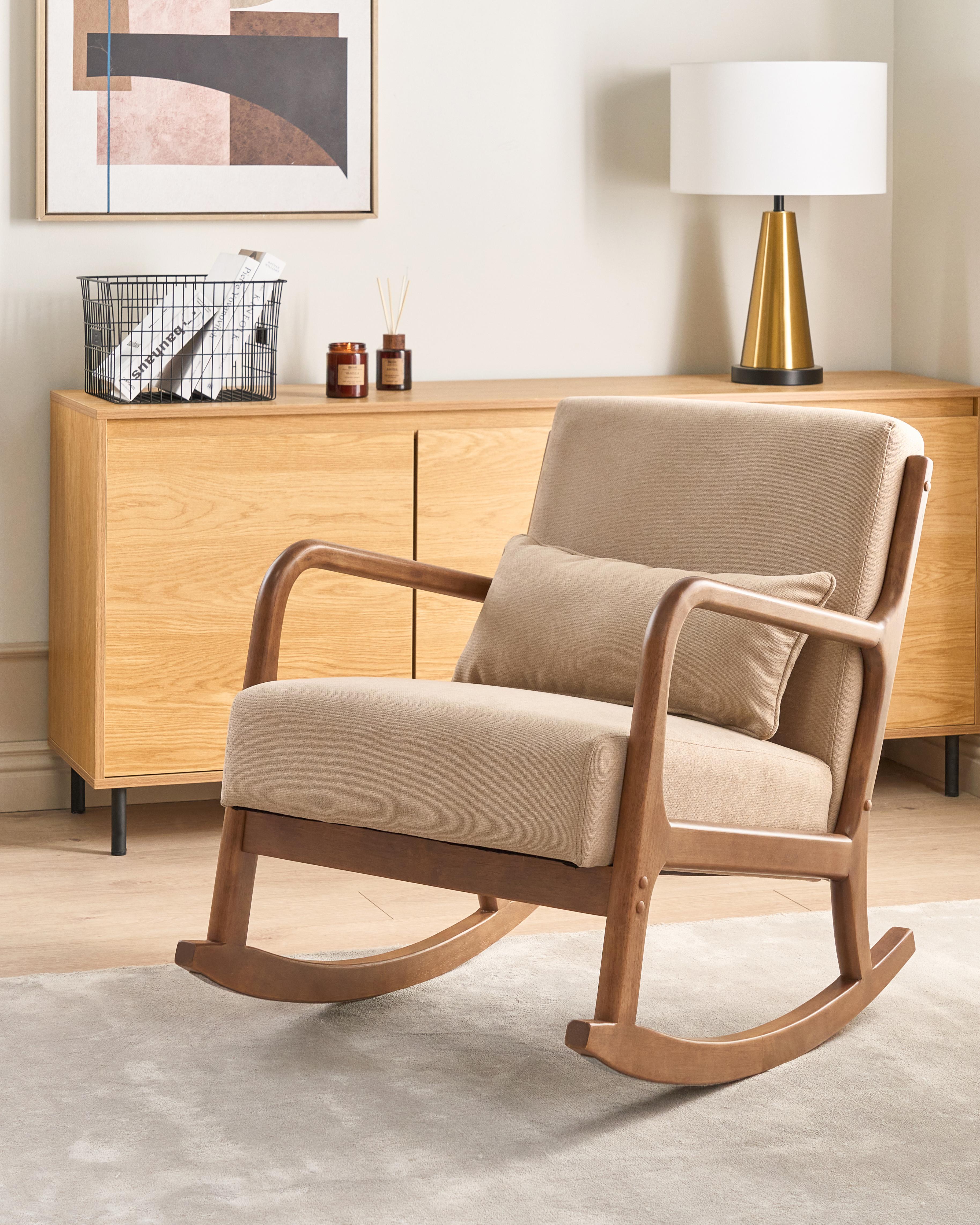 Schommelstoel SKOVDE Stof Beige