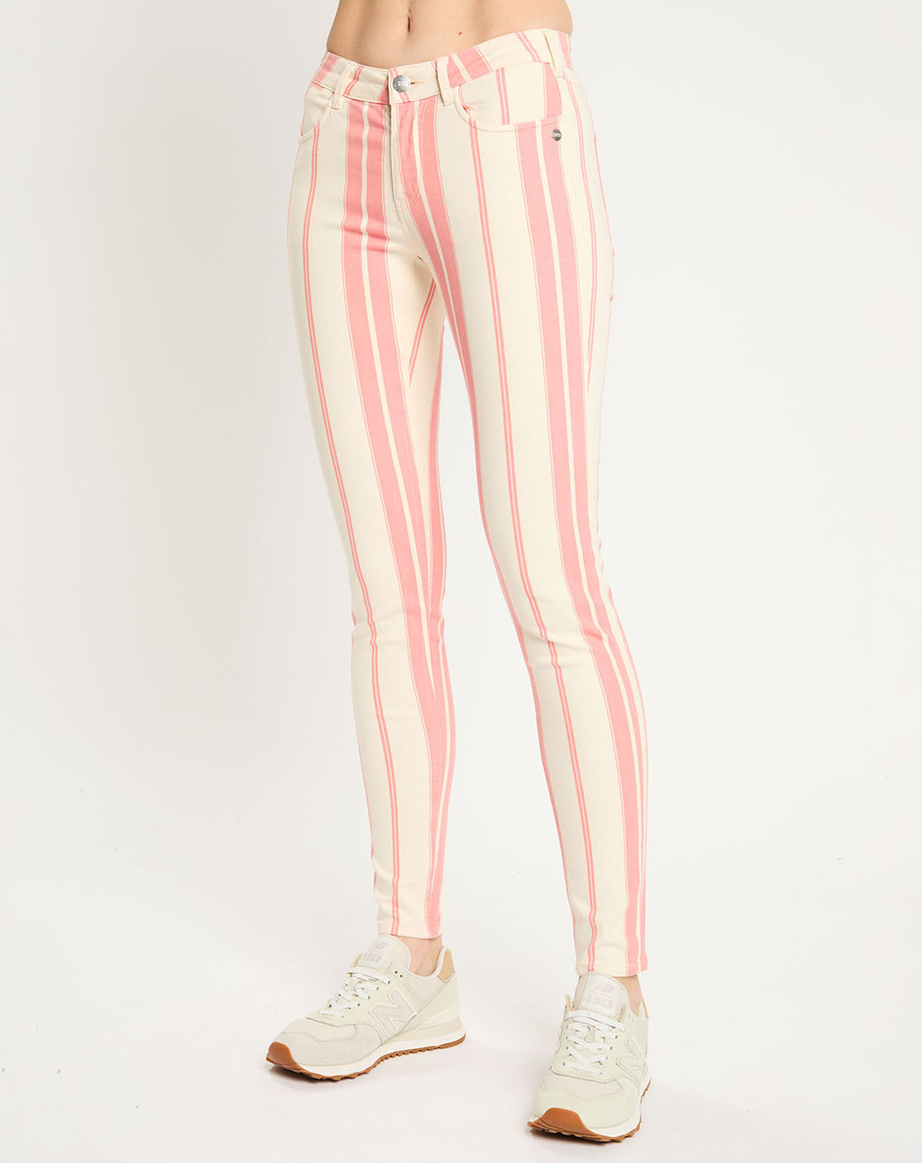 Scotch & Soda Jean à rayures rose/écru
