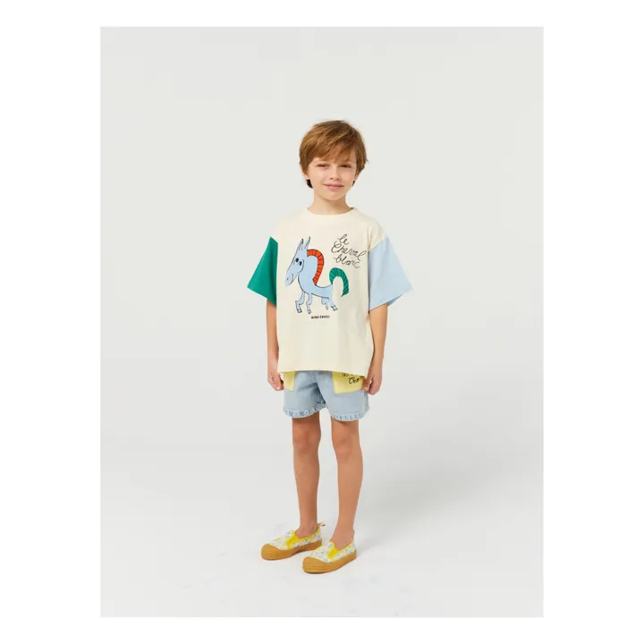 Bobo Choses Exclusivité Bobo Choses x Smallable - T-Shirt Bicolore Cheval | Ecru