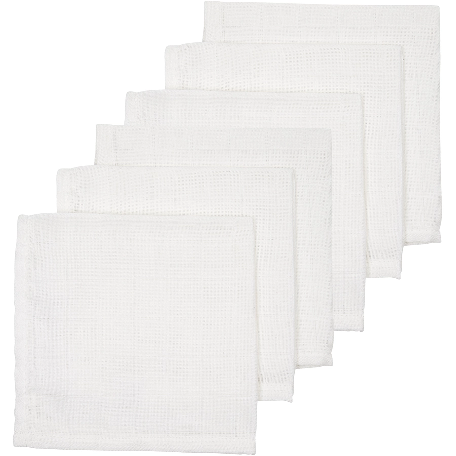 Meyco Spucktücher 6er-Pack weiß 30 x 30 cm