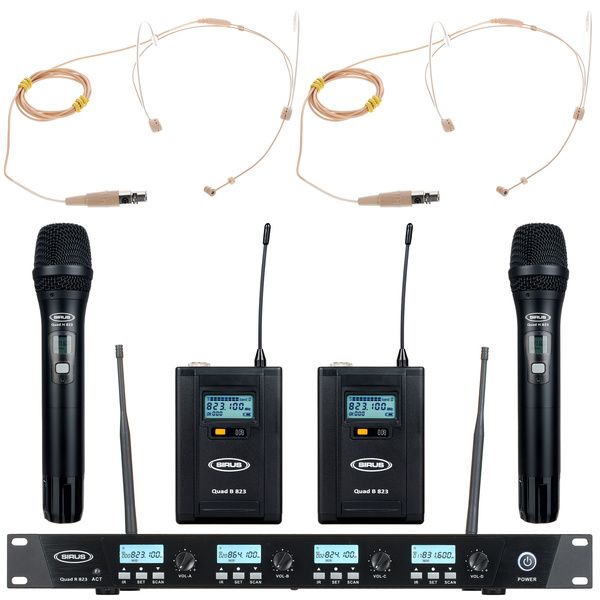 Sirus Quad R/2H/2B/ 2 Headmike D Set