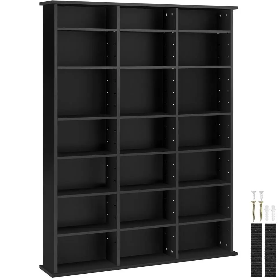 tectake Kast Stevie 105,5x19x136,5cm, Zwart