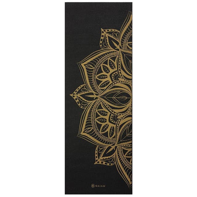 Gaiam Bronze Medallion Yoga Mat 6mm Premium Metallic