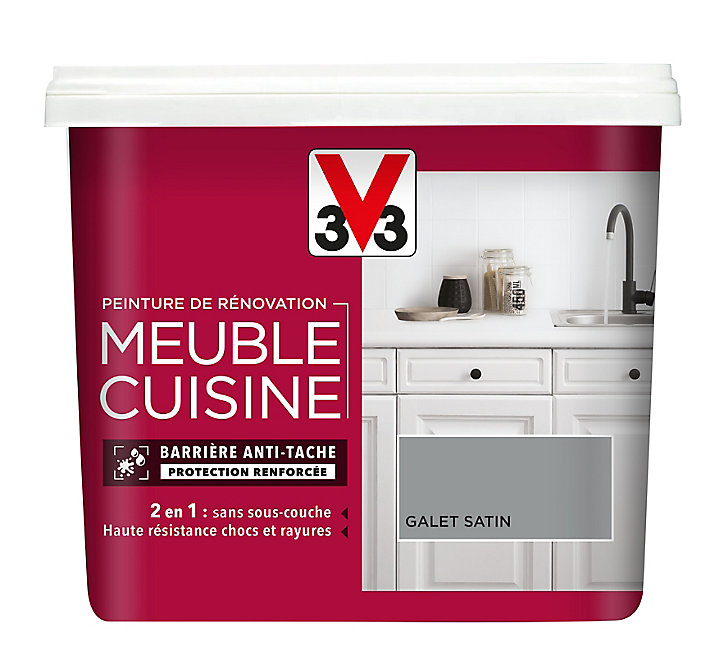 Peinture de rénovation meuble cuisine V33 galet satin 750ml