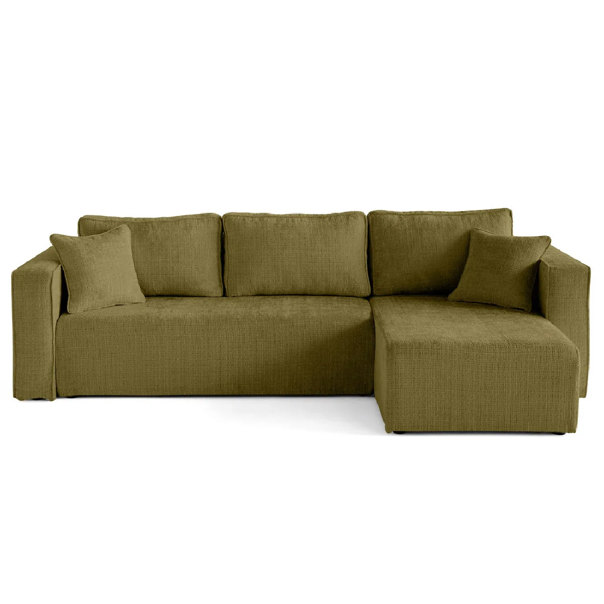 Bestmobilier Housse en velours pour canapé - Topaze Vert Olive