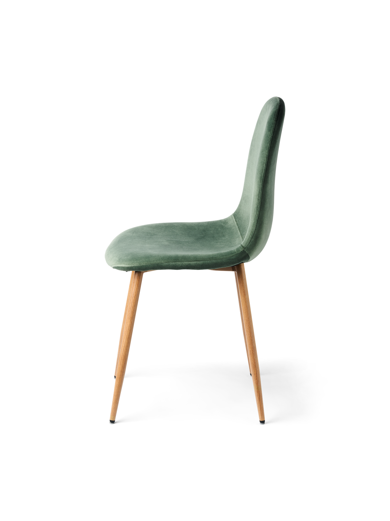 Stol i velour | Polyester/jern/poppeltræ/skum. 40,5 x 44,5 x 89 cm. | Pine Green
