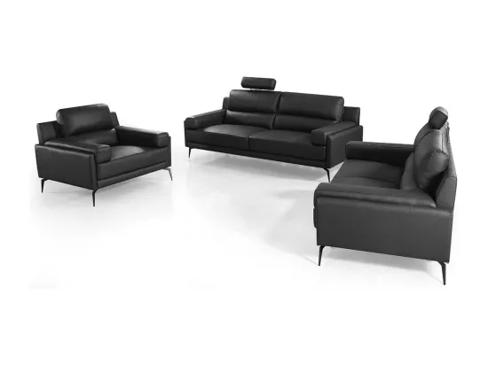 Fauteuil cuir Design MAYRON Noir