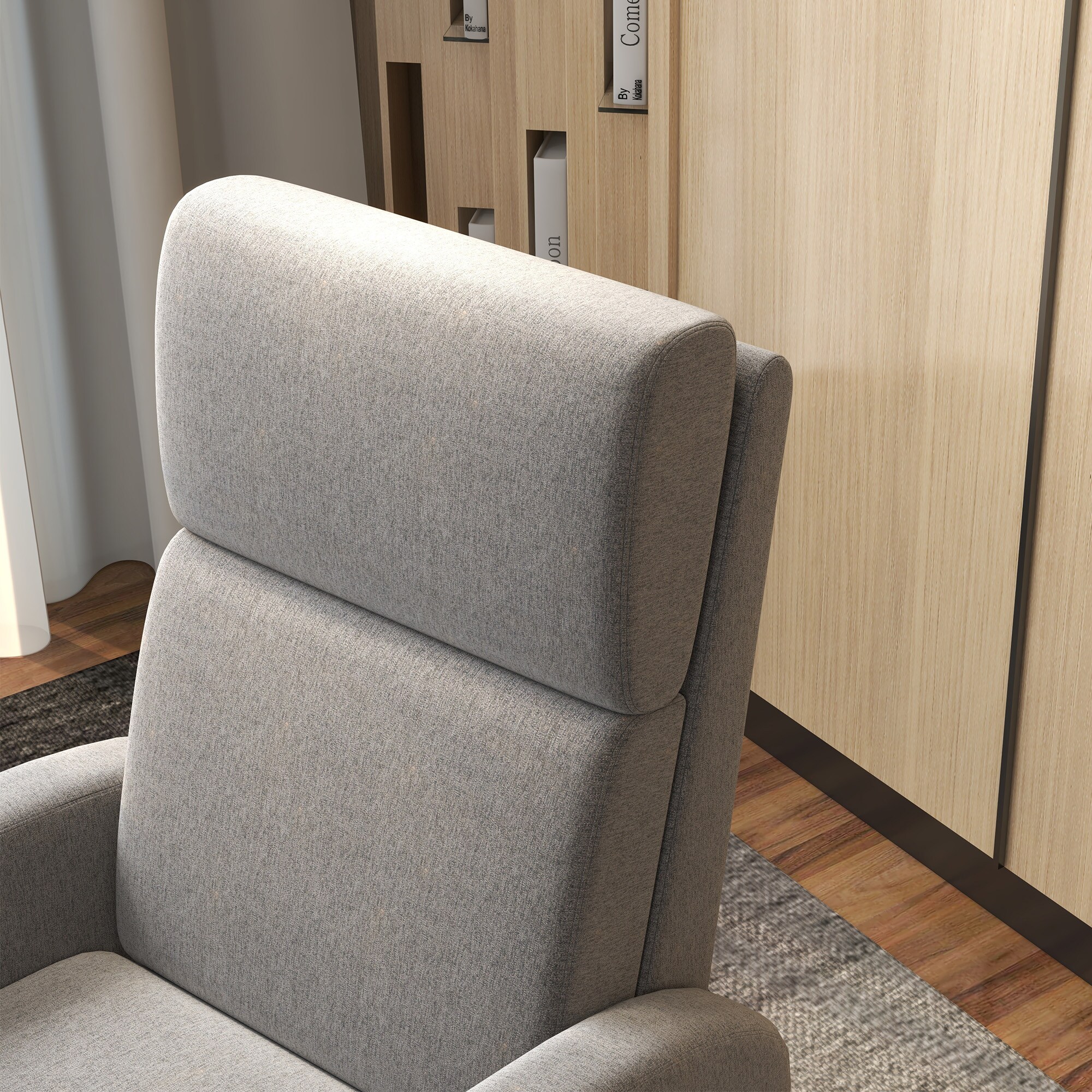 HOMCOM Relaxsessel mit Fußstütze grau 64L x 86B x 102H cm
