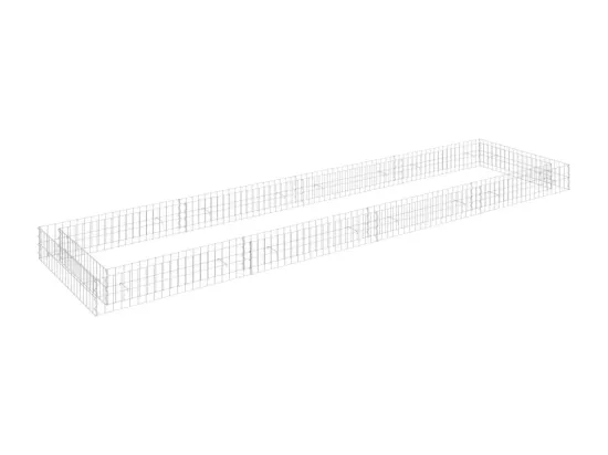 Lit surélevé à gabion Acier galvanisé 400x100x20 cm
