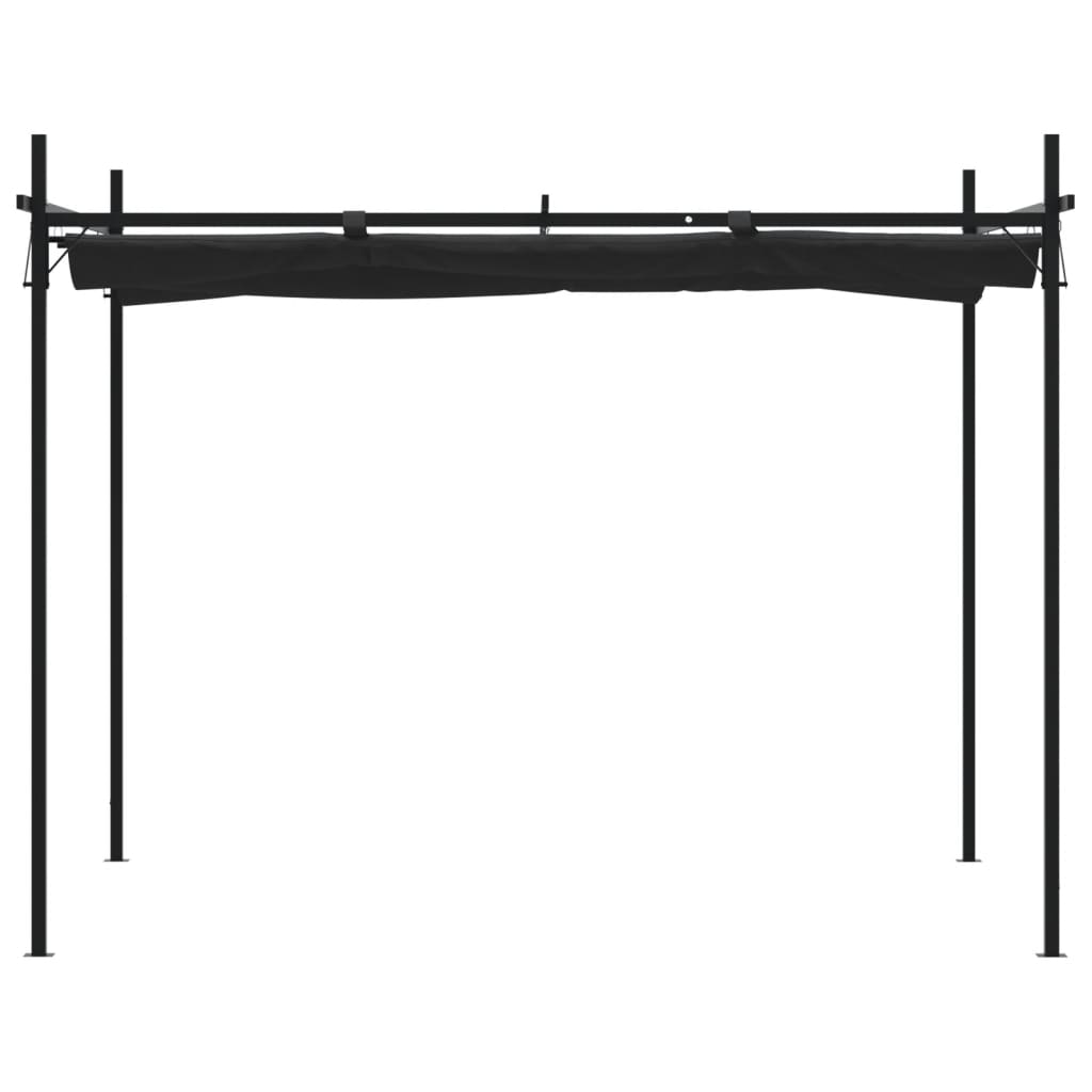 Pergola avec toit rétractable anthracite 295x292x230 cm