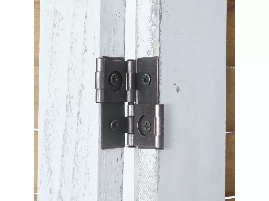 Paravent cloison de séparation bois blanche 125 x 20 x 170 cm 04_0003953