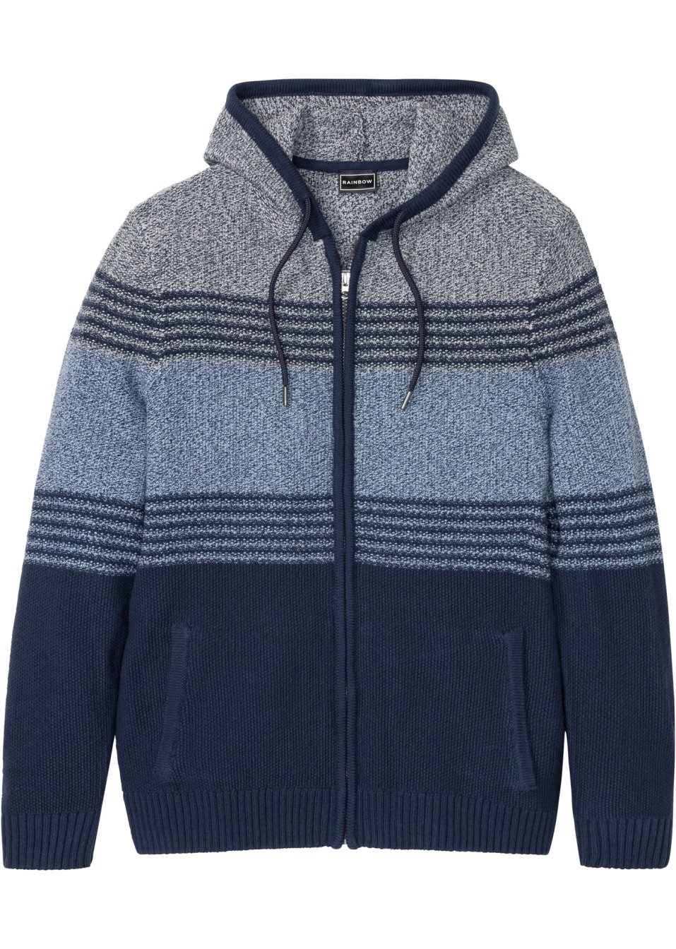 Gilet en maille à capuche