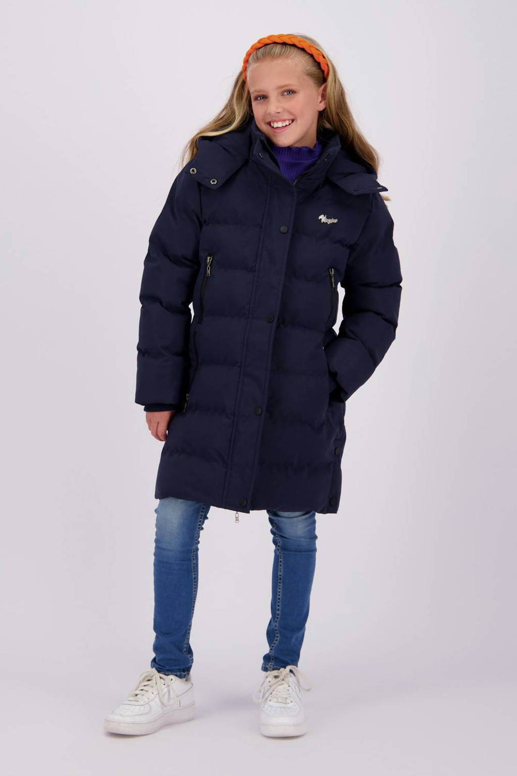 Vingino gewatteerde winterjas Tionne donkerblauw