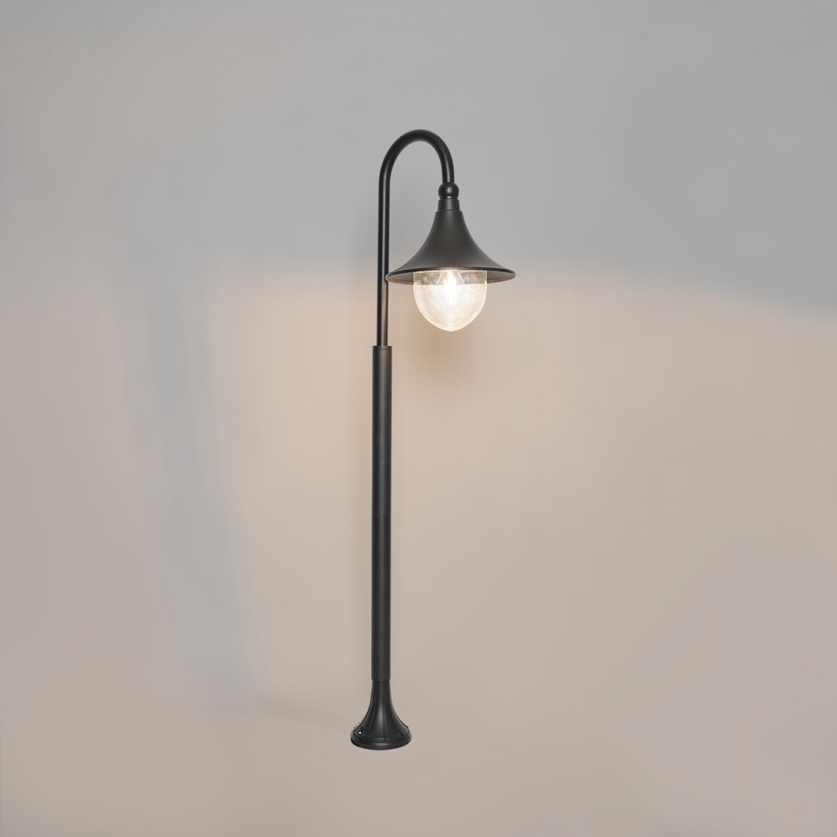 Smart buiten lantaarn zwart 125 cm IP44 incl. Wifi A60 - Daphne