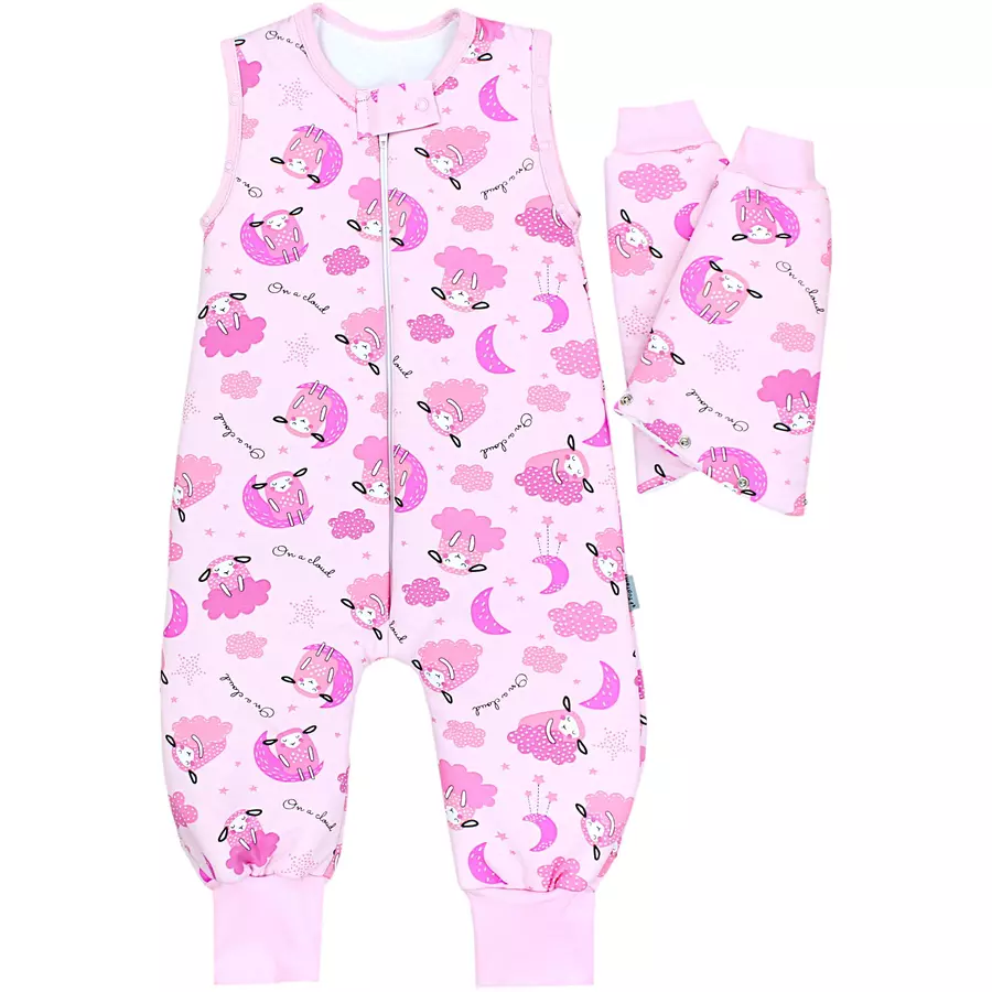 TupTam Baby Schlafsack mit Beinen und Ärmel Winter rosapink