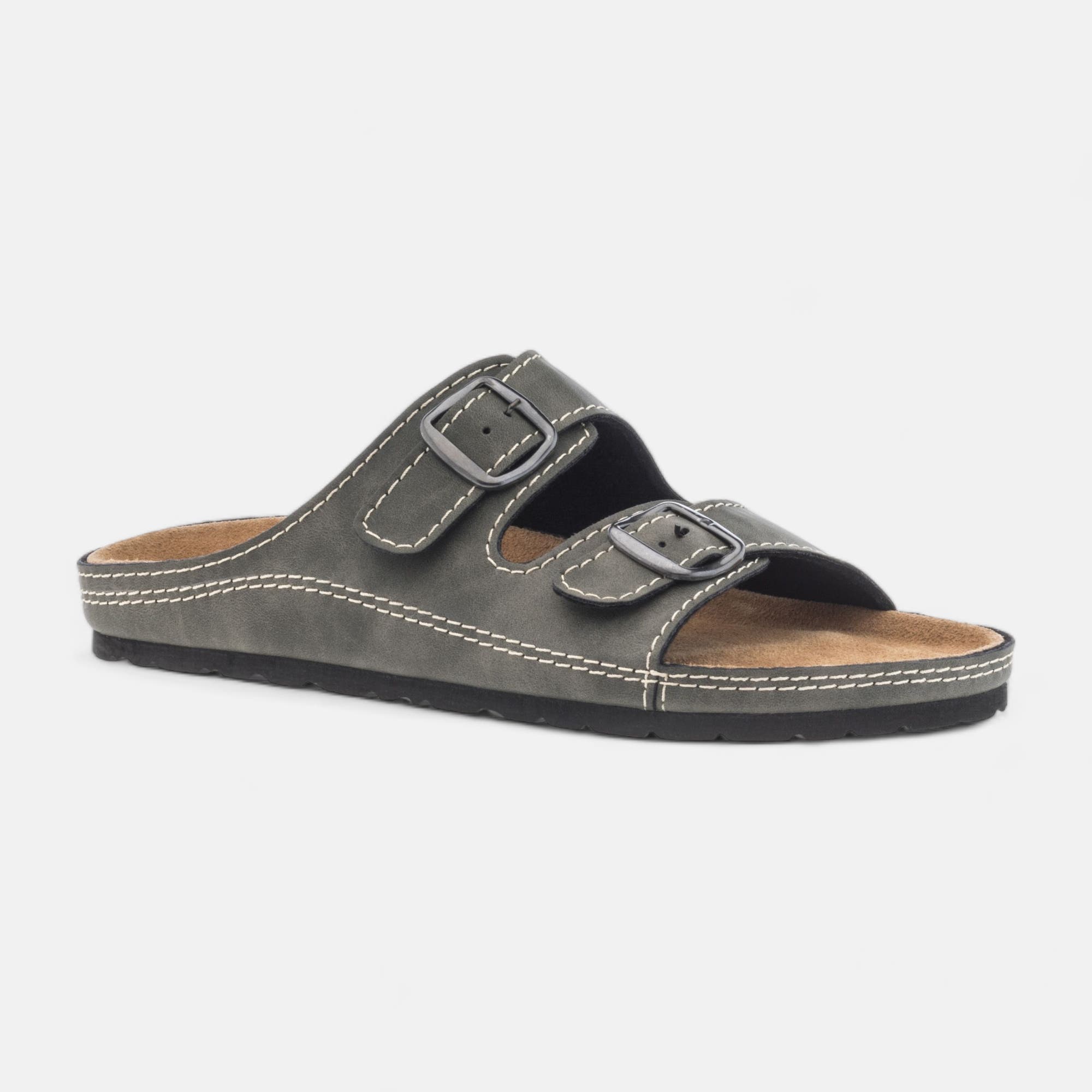 Mules semelle liège Homme kaki
