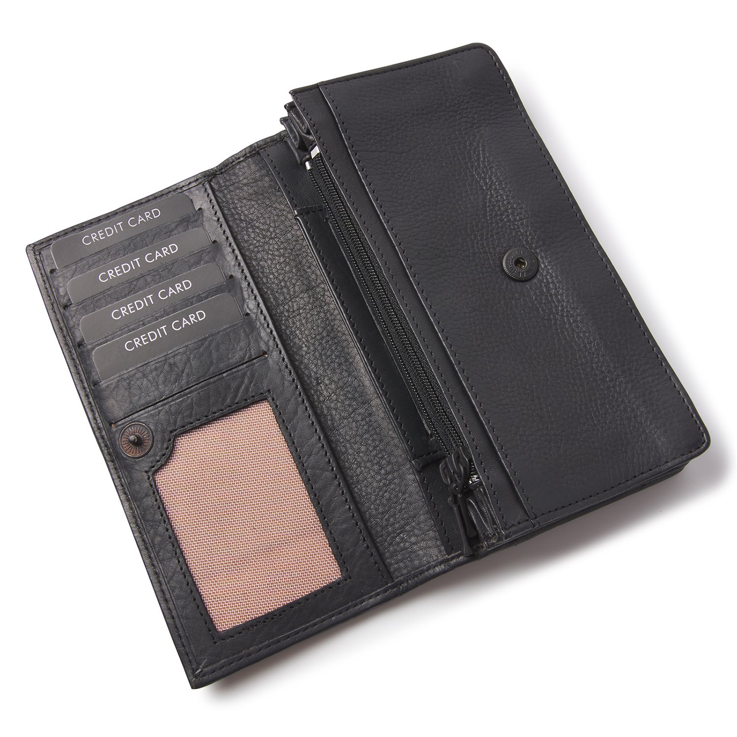 dR Amsterdam Tampa Damesportemonnee black
