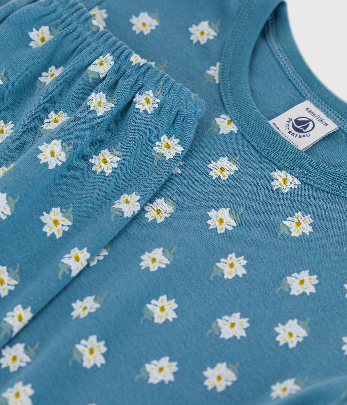 Pyjama fleur petite fille en coton