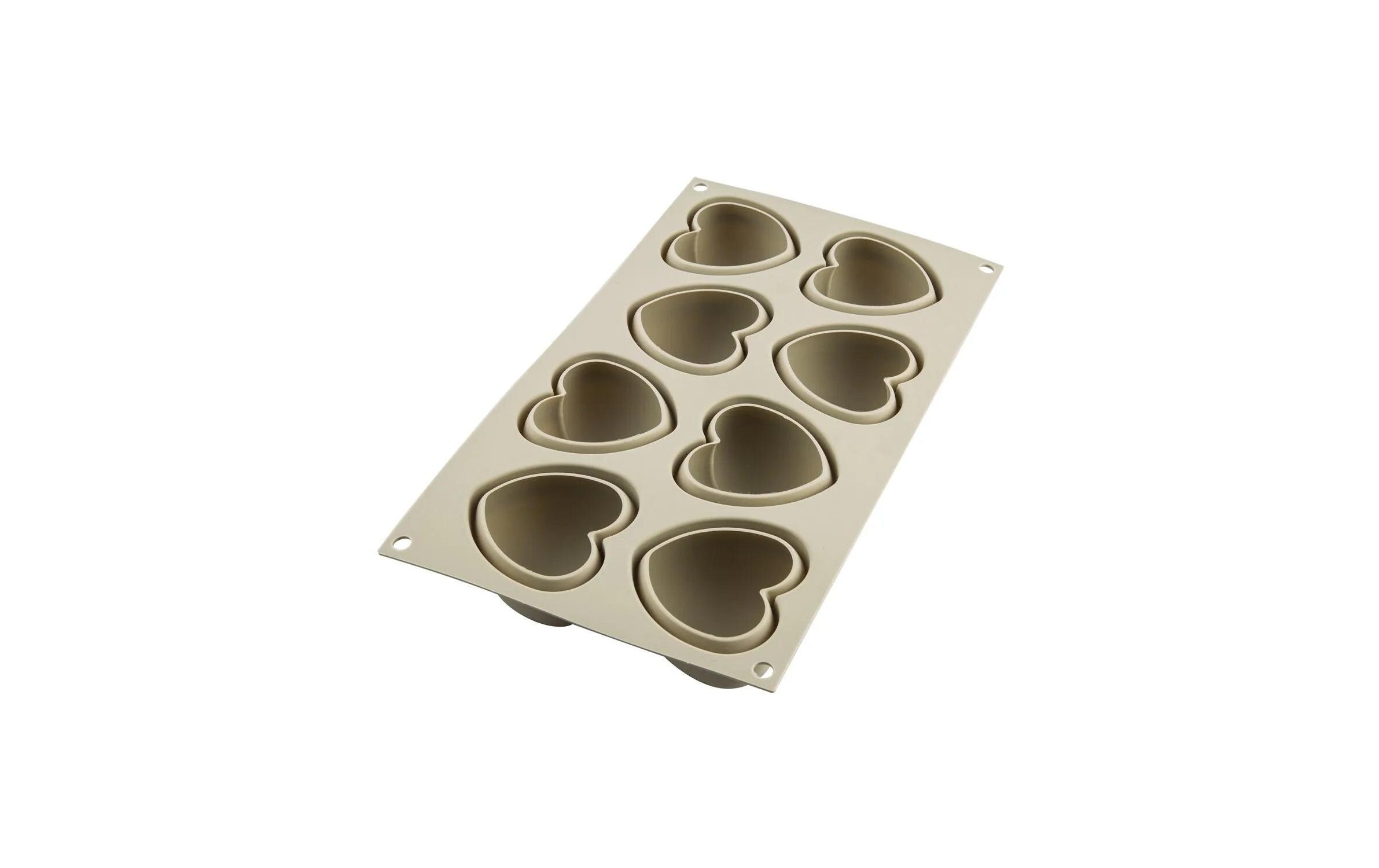 Motiv-Backform Silikonbackform Herzen klein Herzchen kleinBackform für einen tollen Kuchen bzw Törtchen mit besonderer Optik.