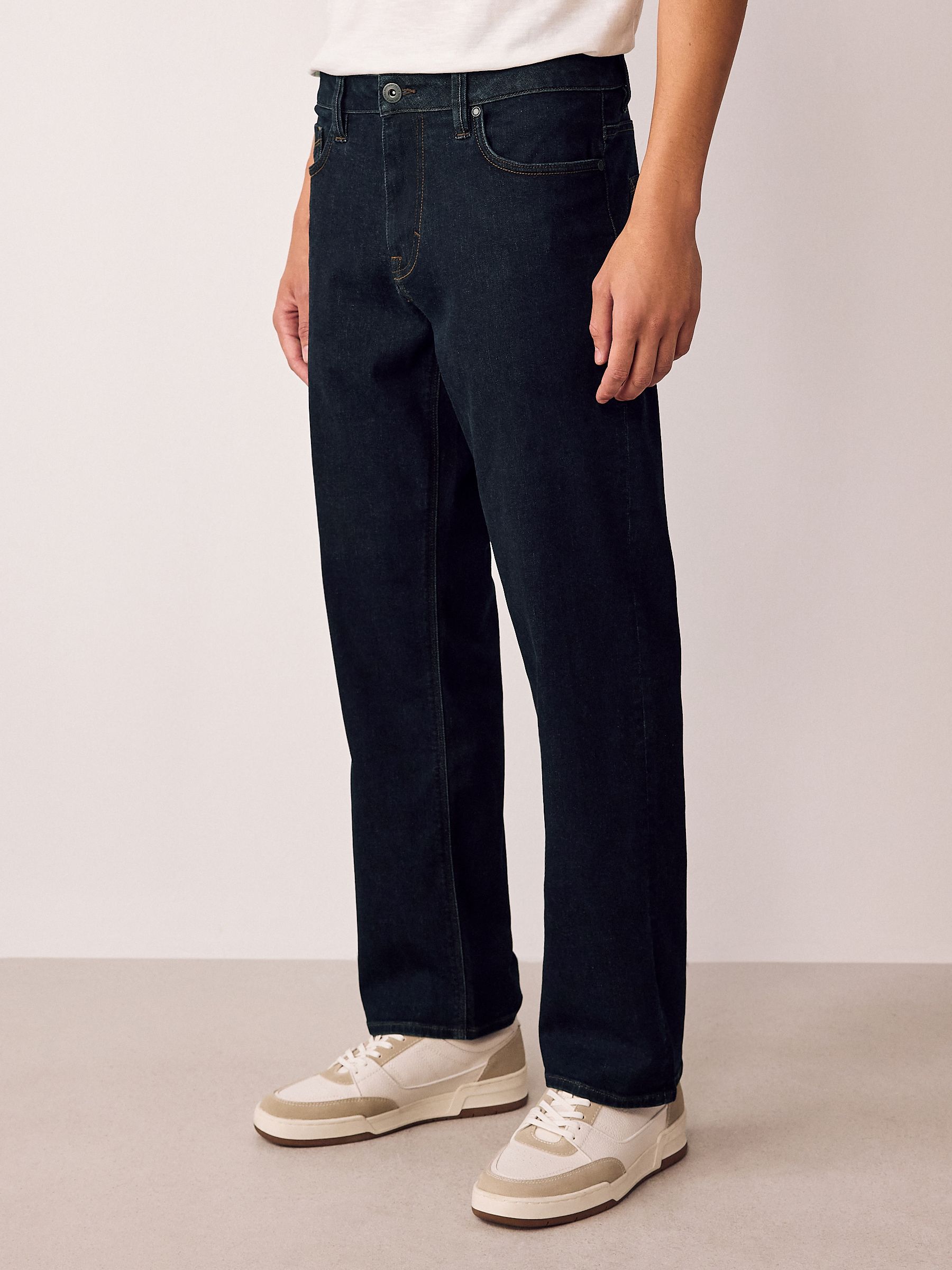 Blauw met wassing - Straight fit - Motionflex jeans