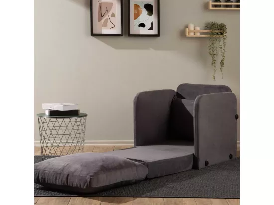 Fauteuil convertible en tissu Saga
