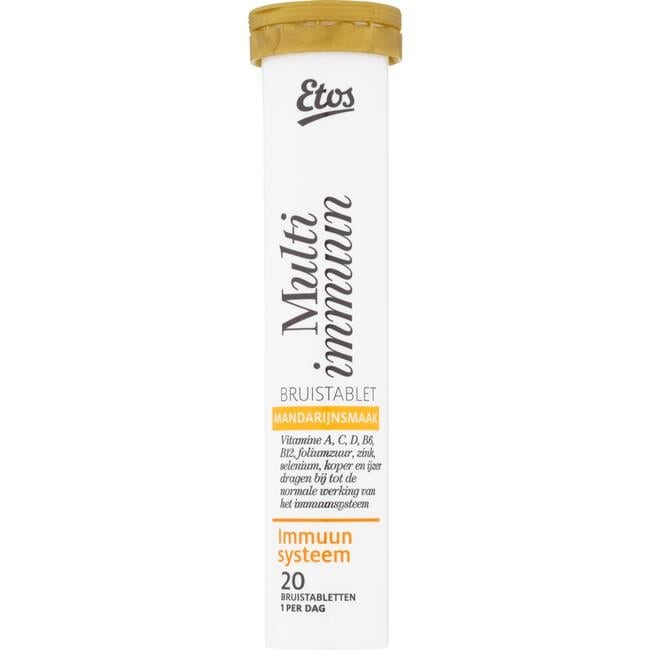 Etos Multi Immuun Bruistablet Mandarijnsmaak 20 tabletten