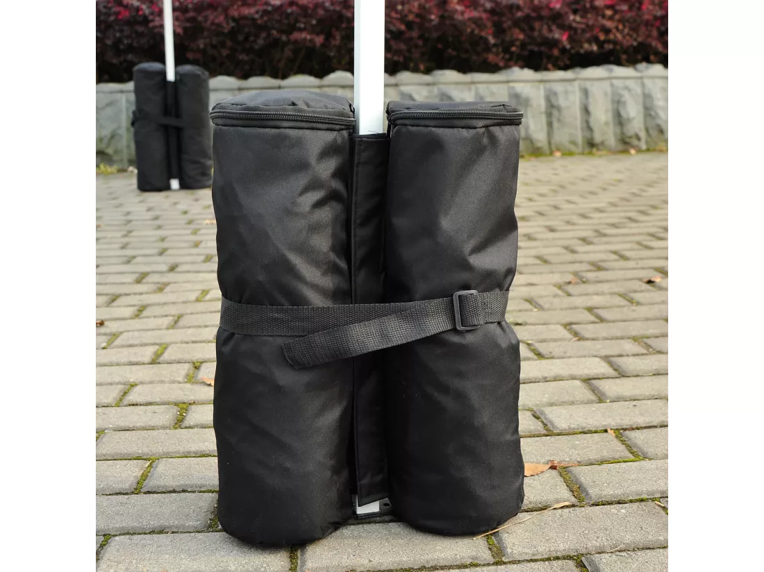 Lot 4 sacs de lestage de fixation pour tonnelle parasol pavillon volume max. 15kg noir