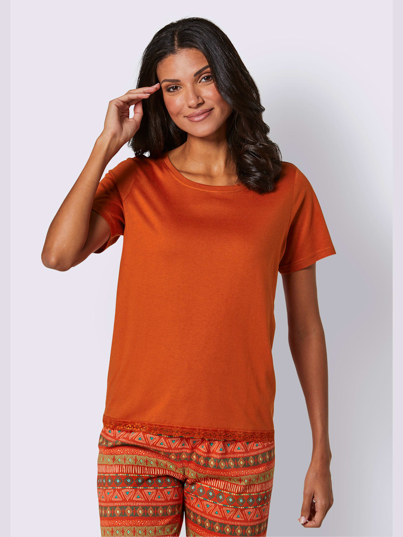 Pyjama-t-shirt jersey fin