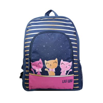 Sac à dos maternelle Lililou - 37 cm - 1 compartiment - noir - Bagtrotter