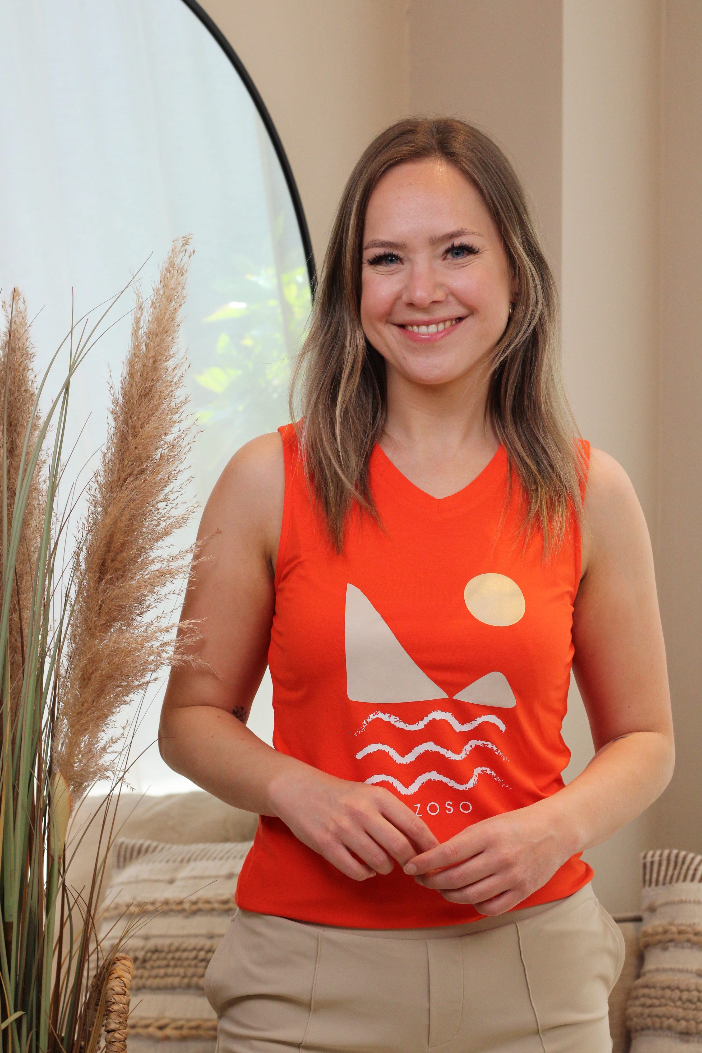 Zoso - Kontiki Printed Top - Orange