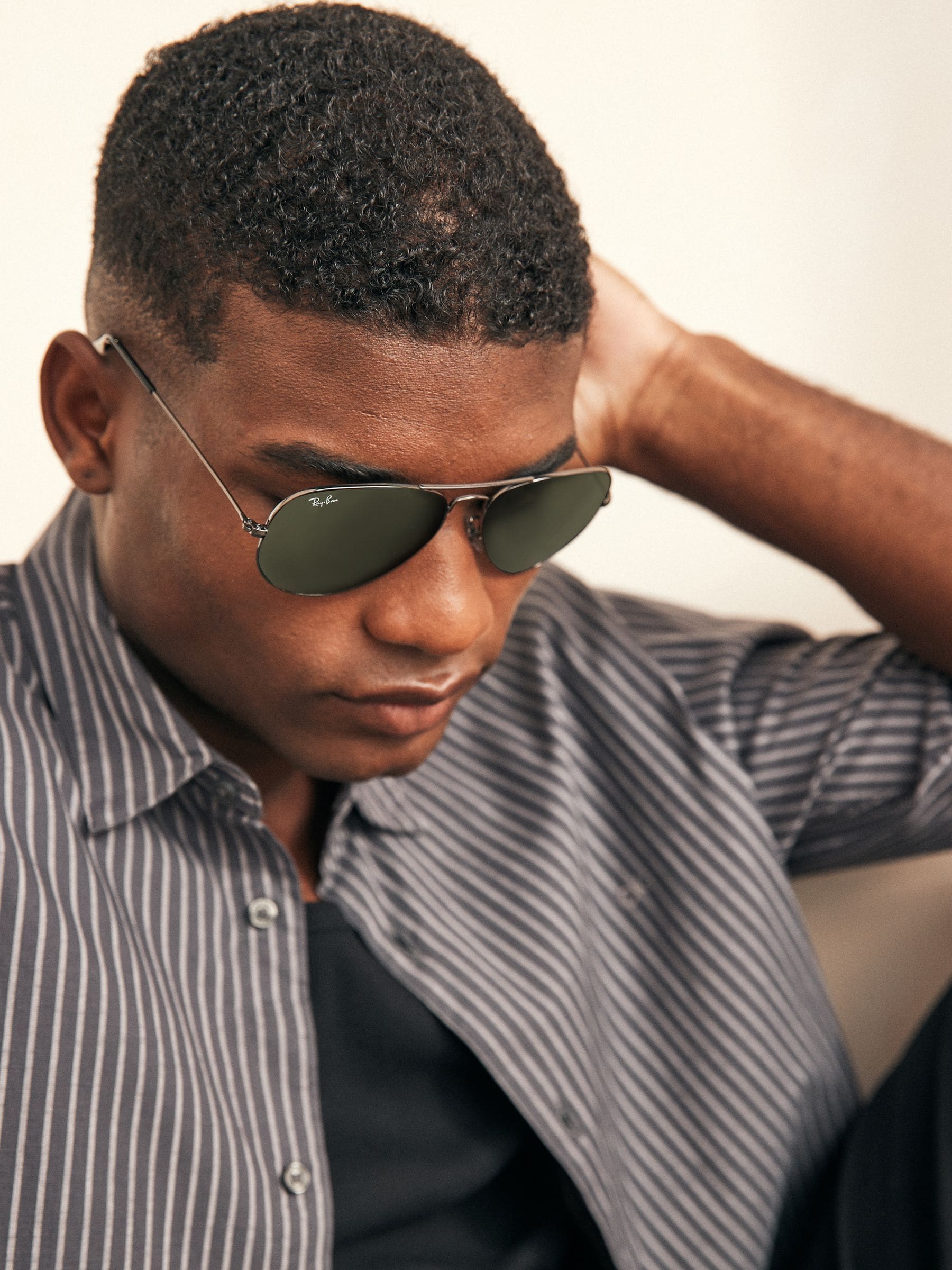 Staalgrijs met donkergroene glazen - Ray-Ban® pilotenzonnebril