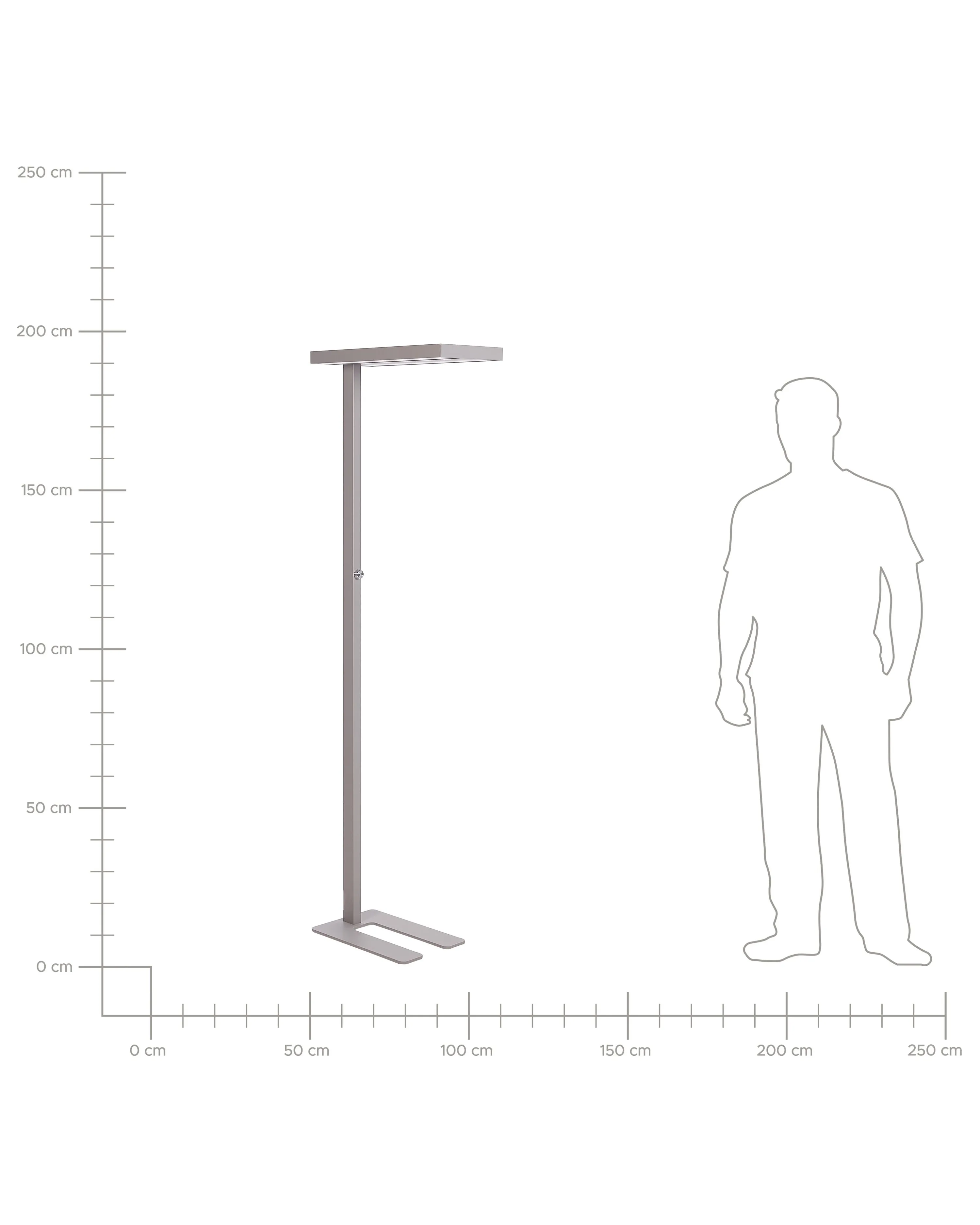 LED staande lamp TAURUS met dimmer Metaal Zilver