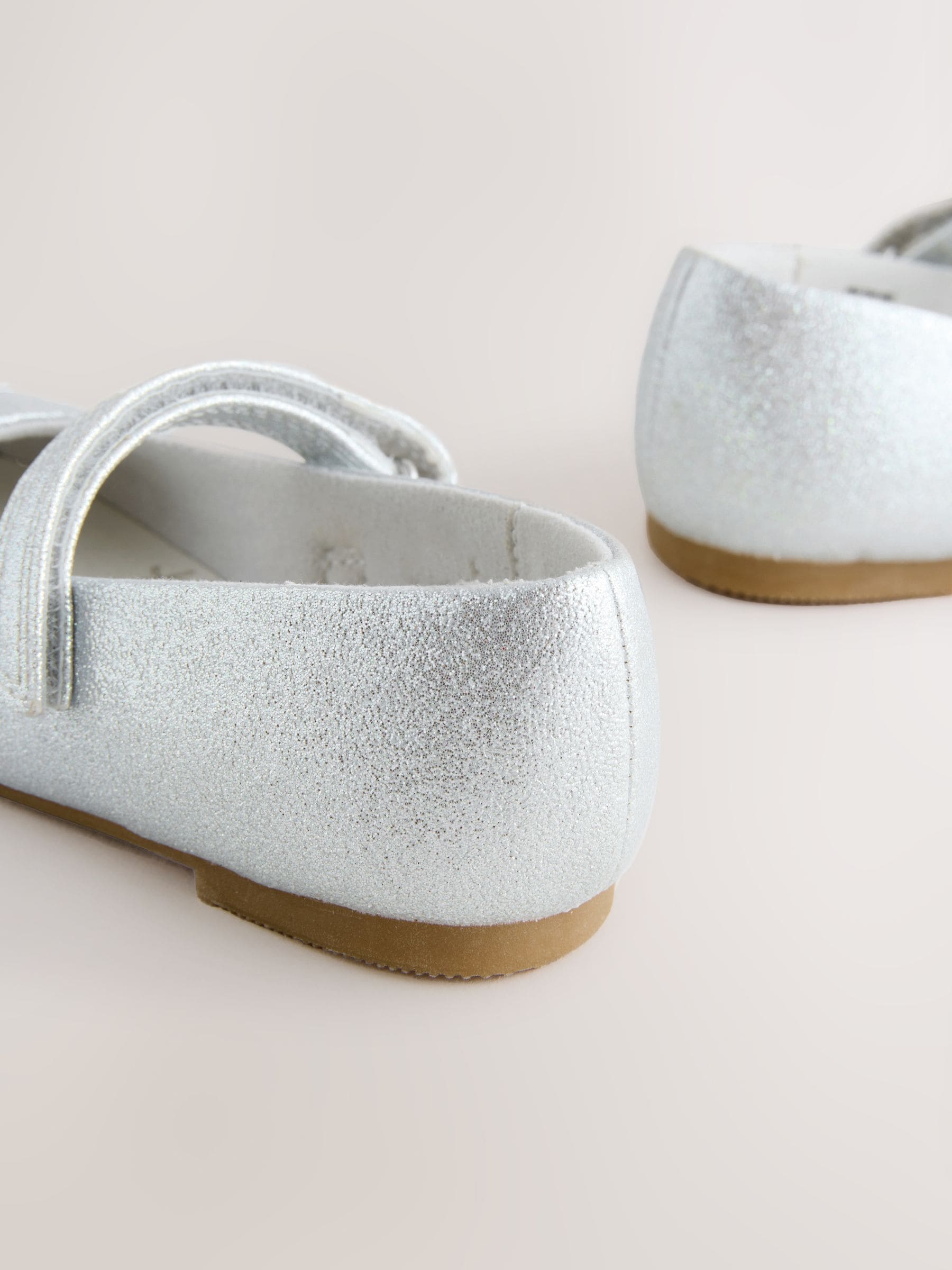 Zilver - Mary Jane gelegenheidsschoenen met klittenbandsluiting
