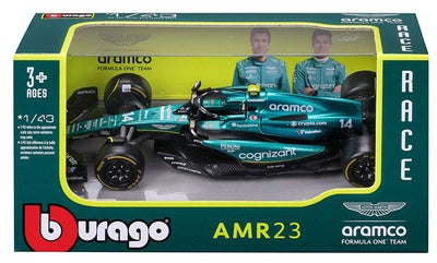 Bburago Aston Martin AMR23 F1 Racerbil 2023 Alonso 1:43
