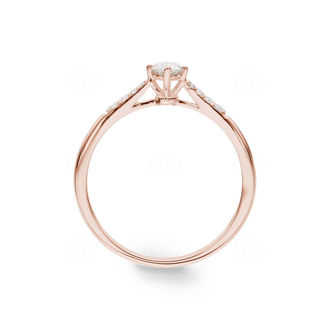 0.25 Karat Diamantring 750/18 K Roségold